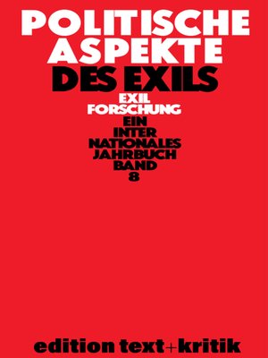 cover image of Politische Aspekte des Exils